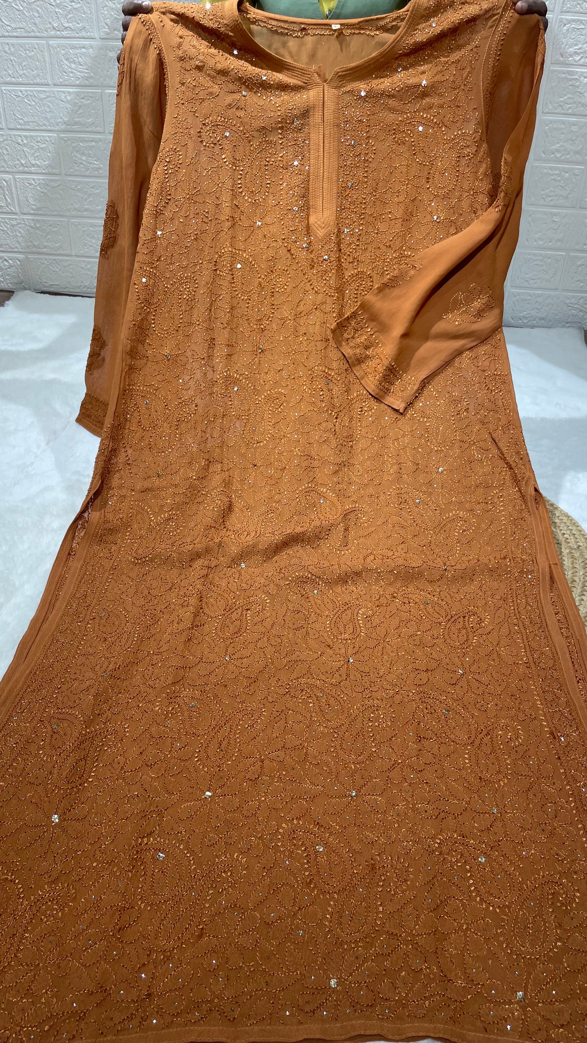 Resham Jaal Mukaish Kurtis