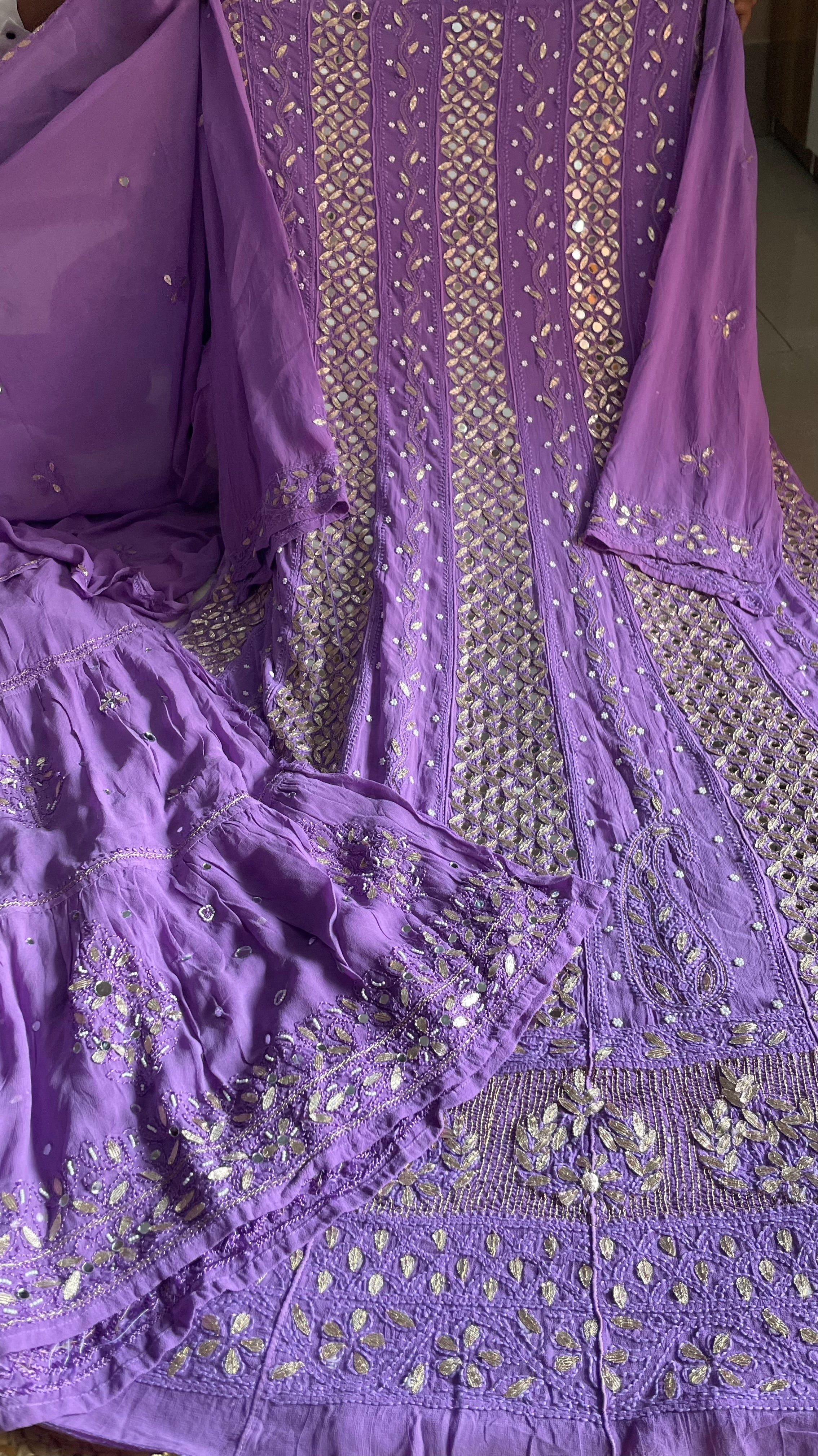 Lavender Anarkali
