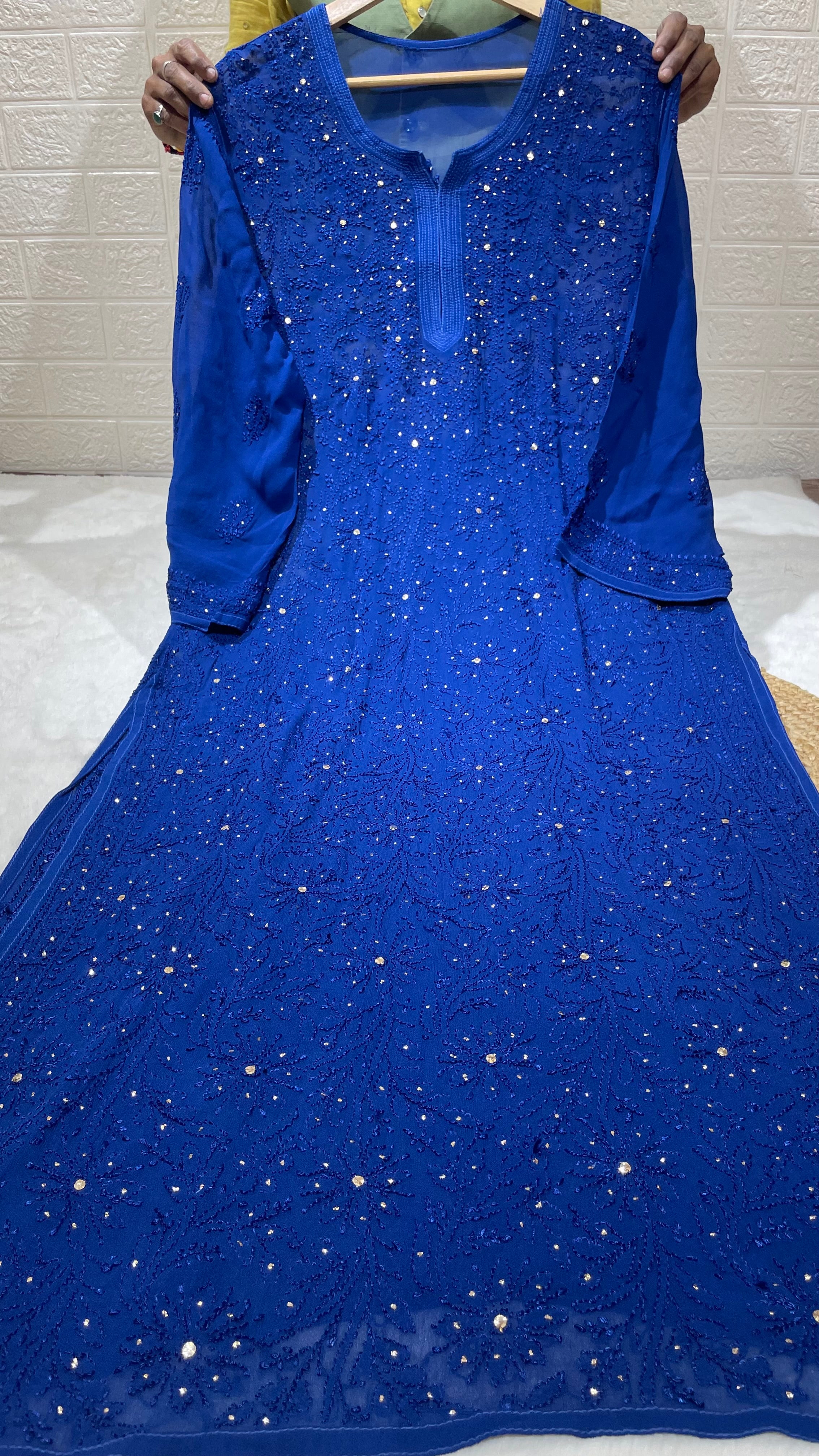 Resham Jaal Mukaish Kurtis