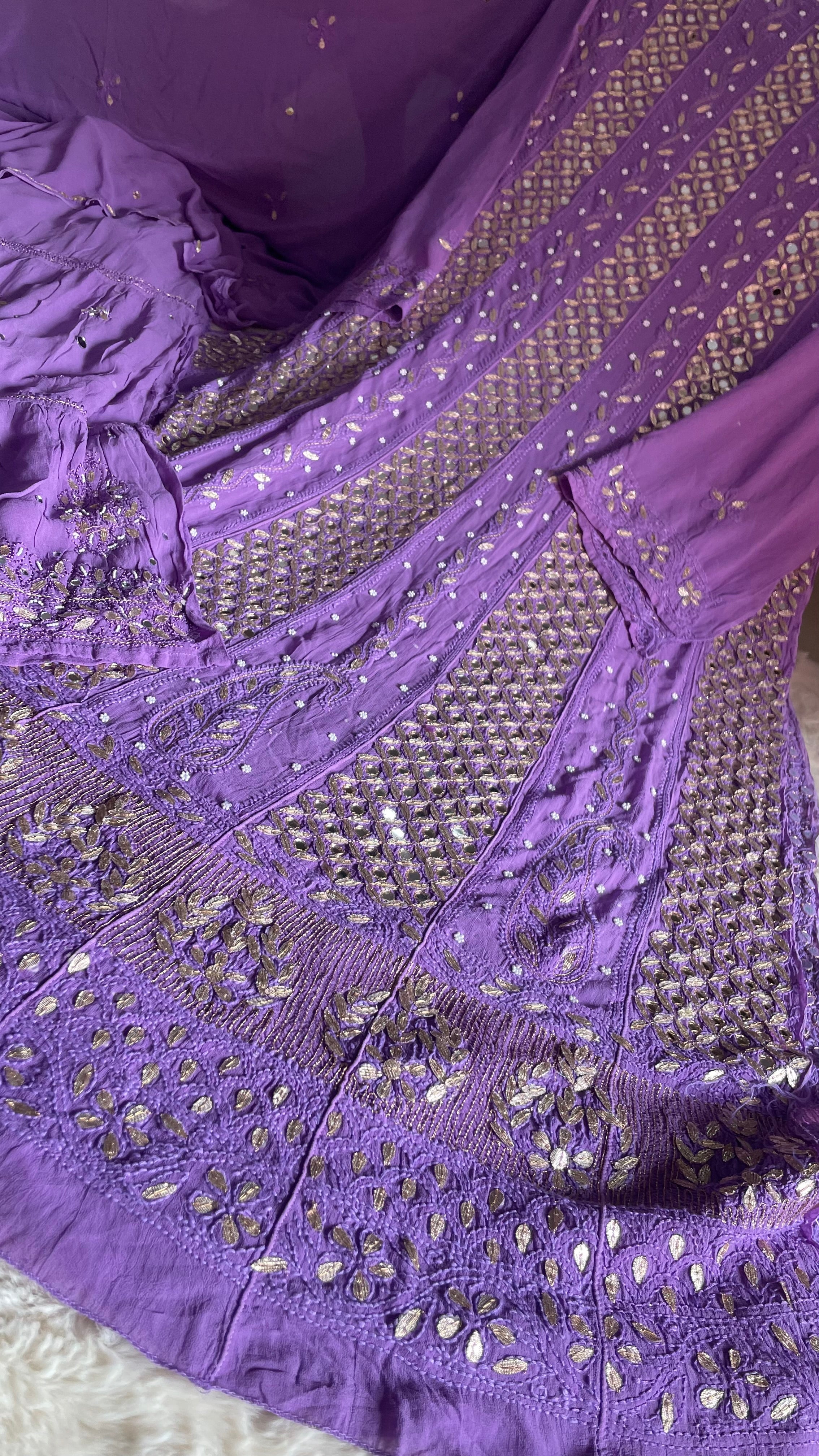 Lavender Anarkali
