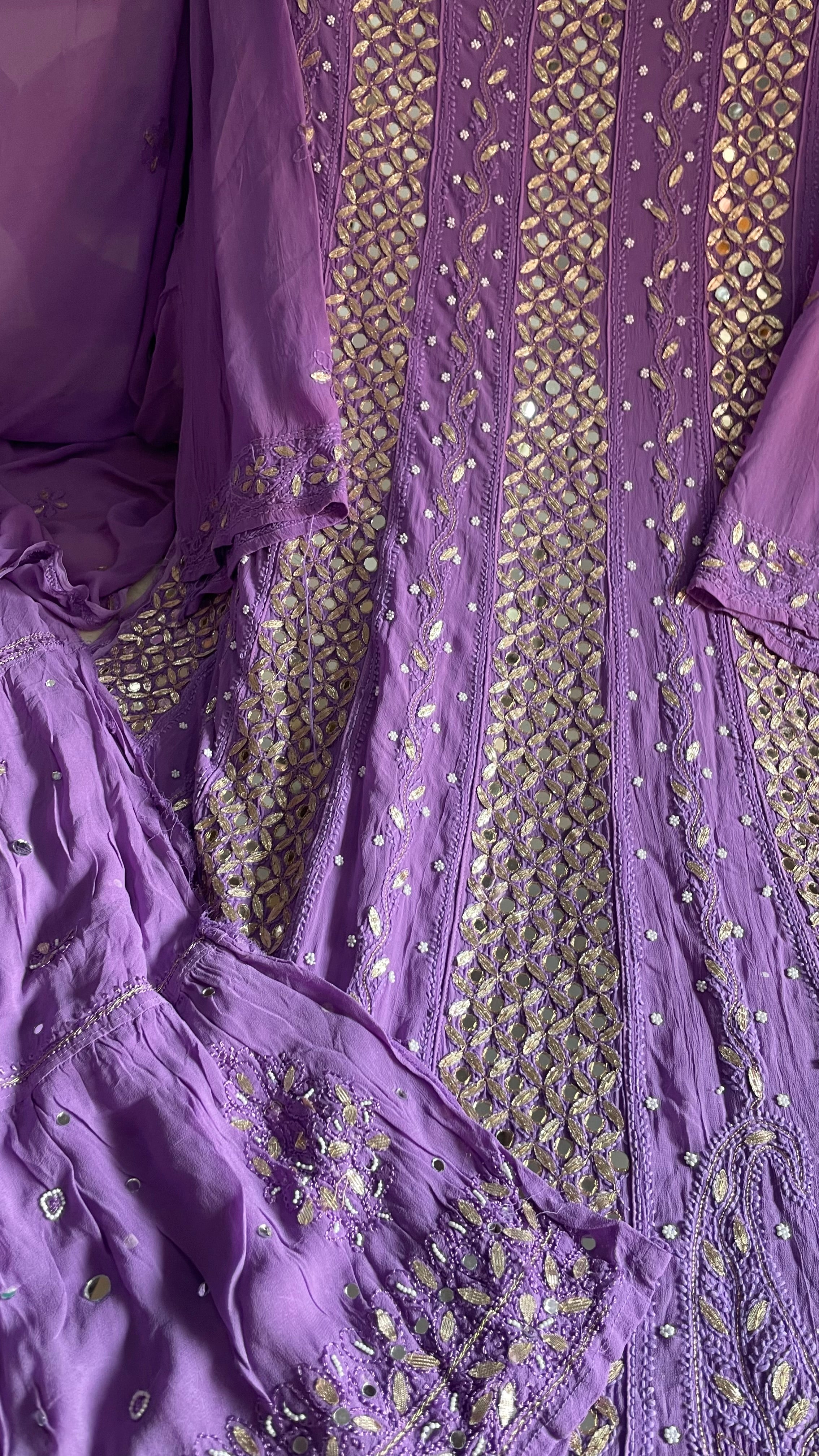 Lavender Anarkali