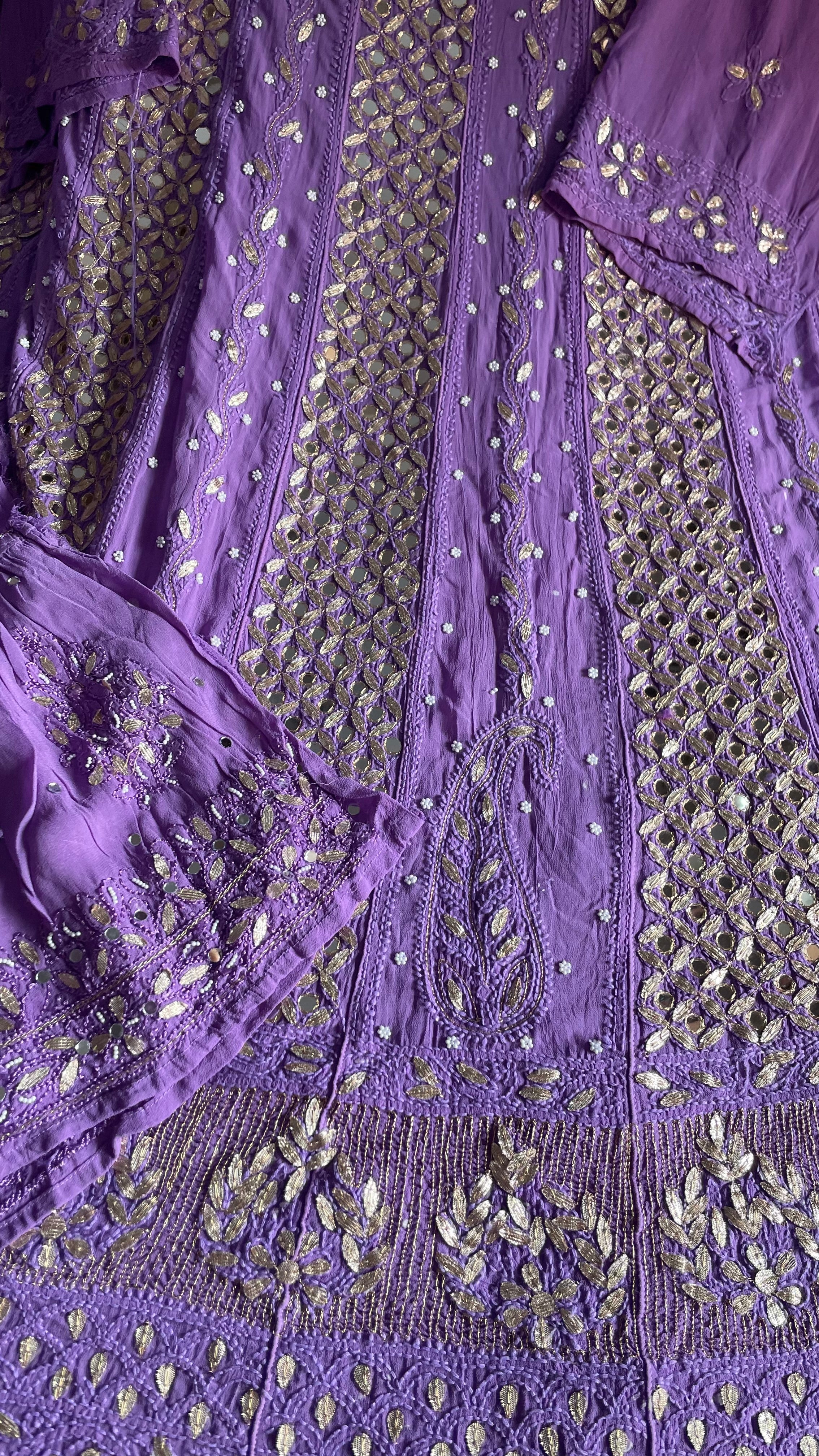 Lavender Anarkali