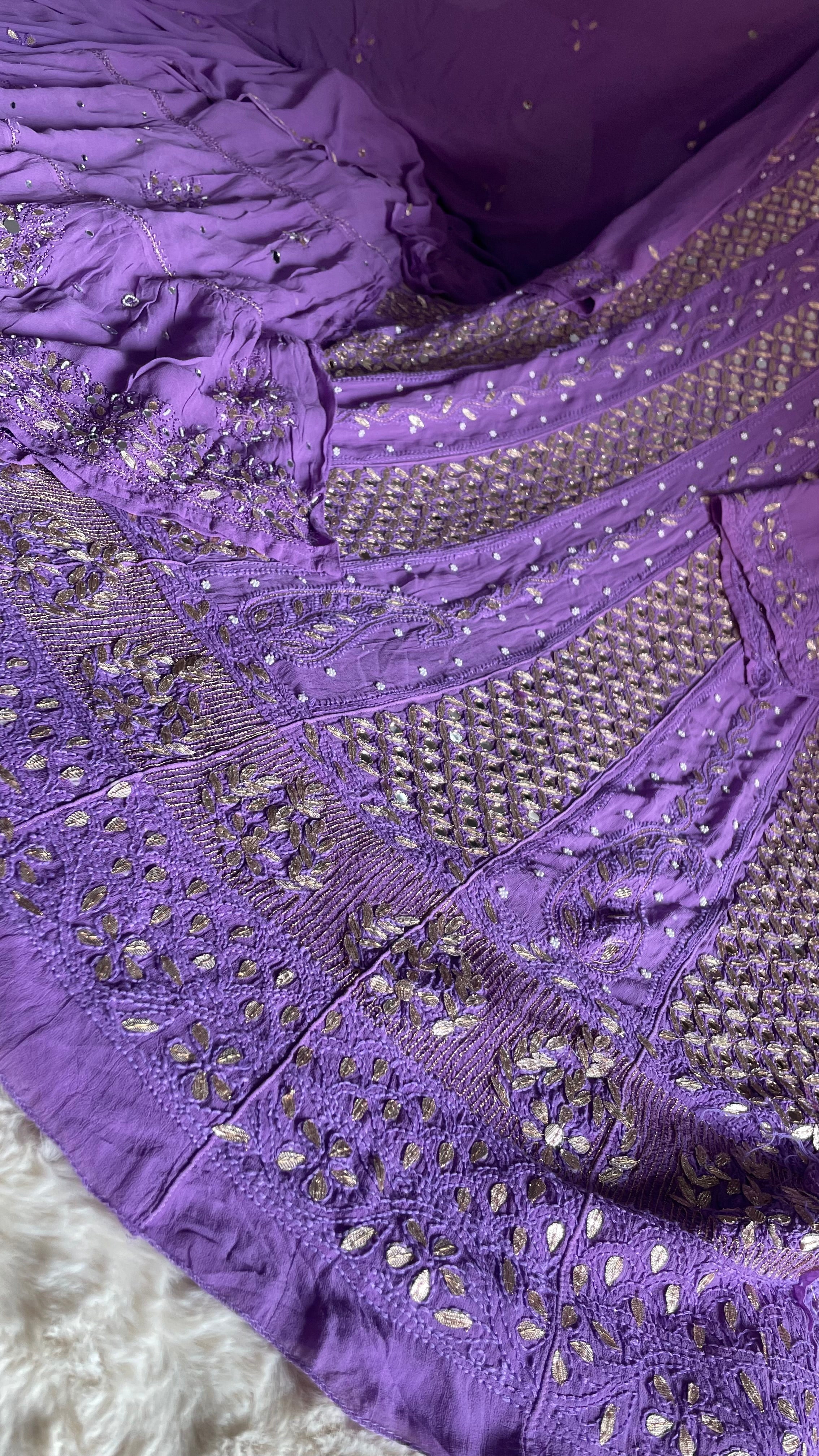 Lavender Anarkali