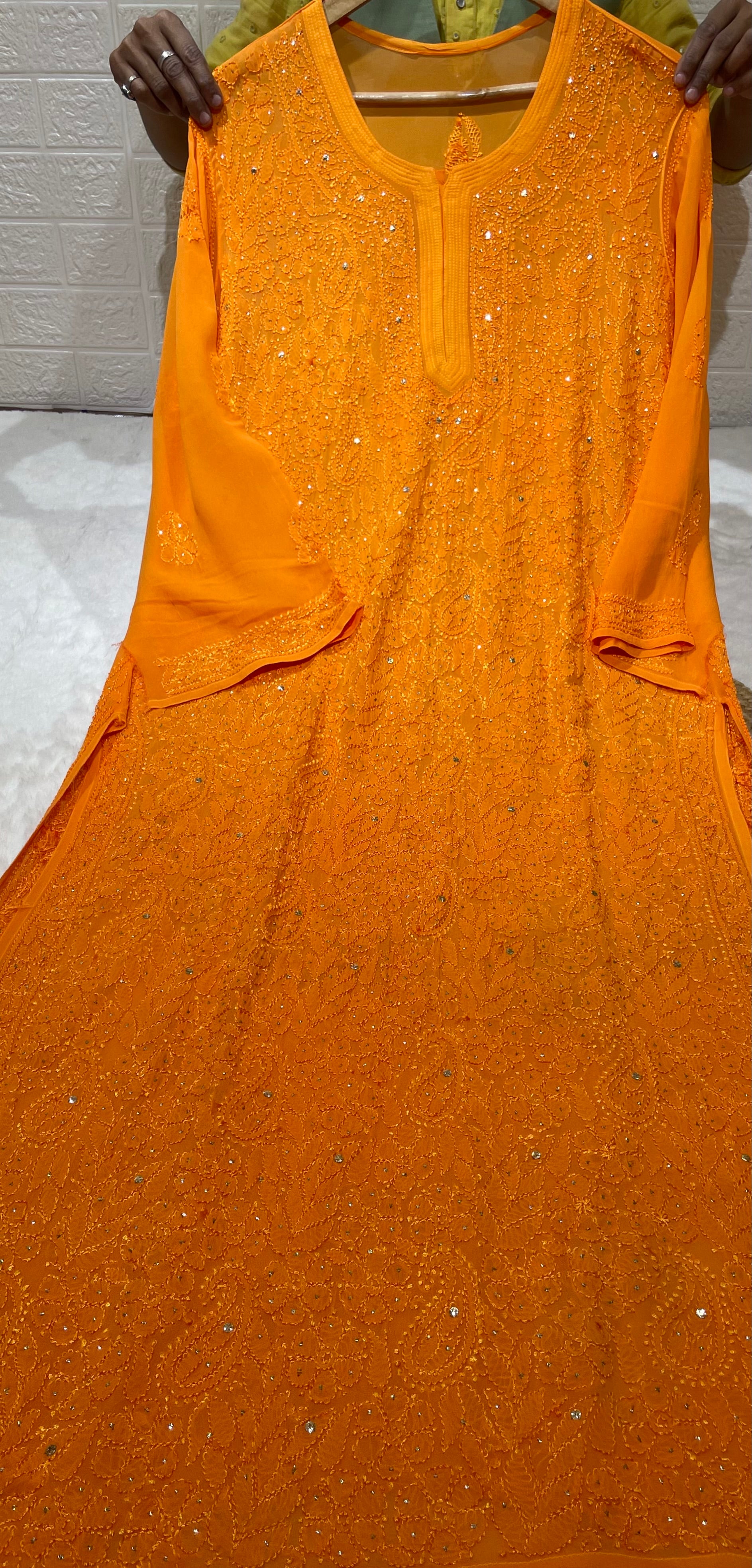 Resham Jaal Mukaish Kurtis