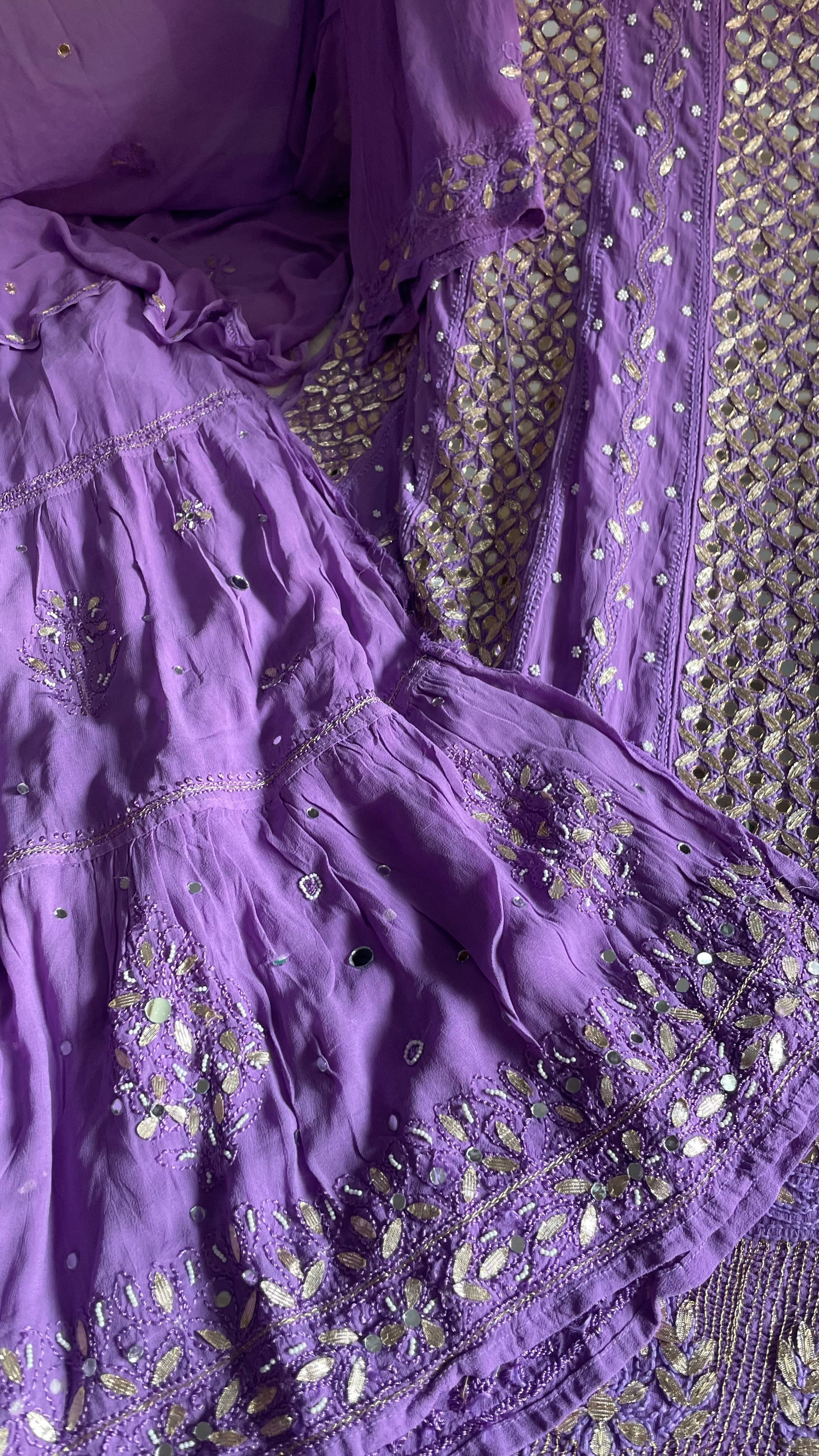 Lavender Anarkali