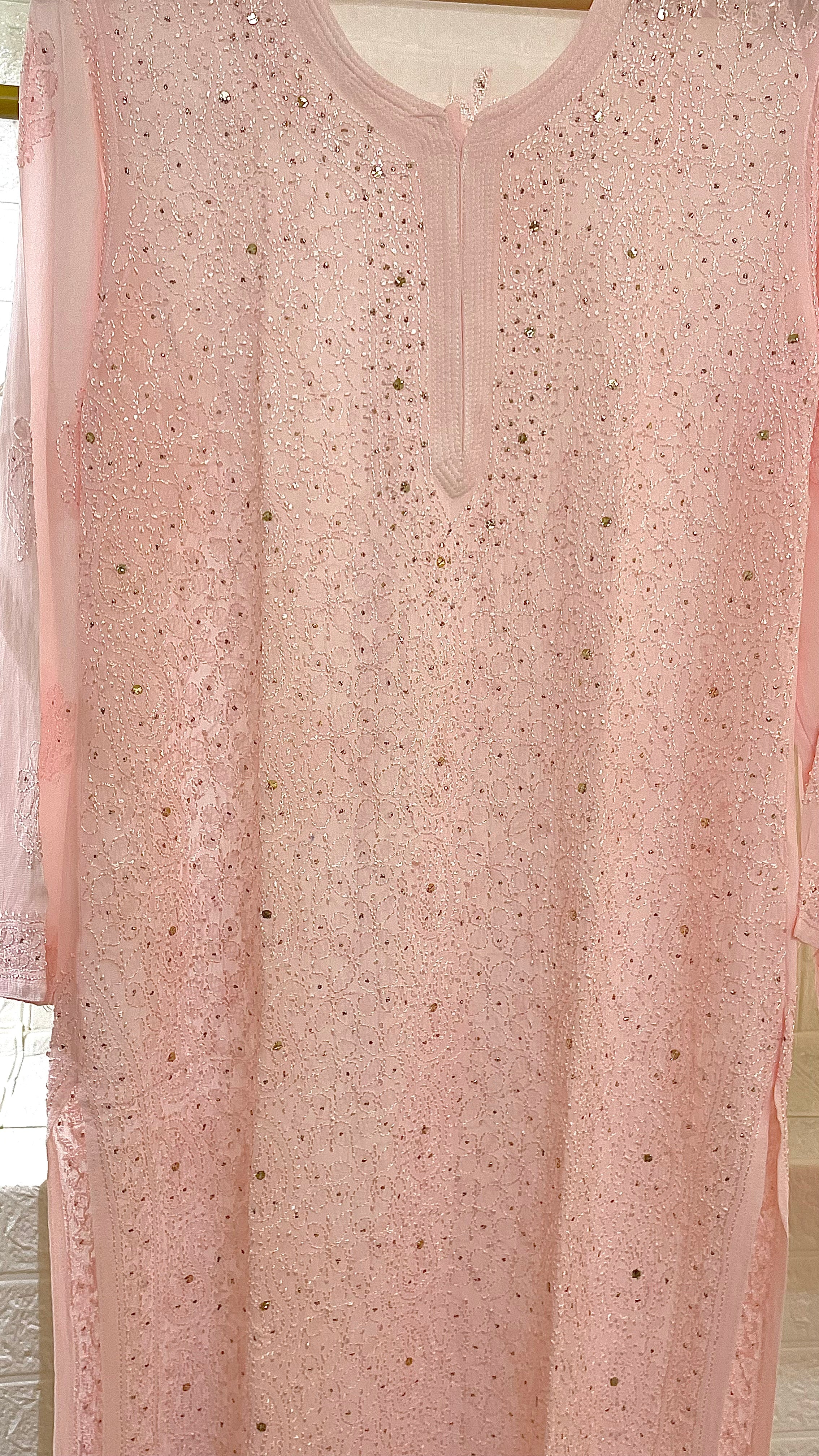 Perfect Pink Mukaish Set