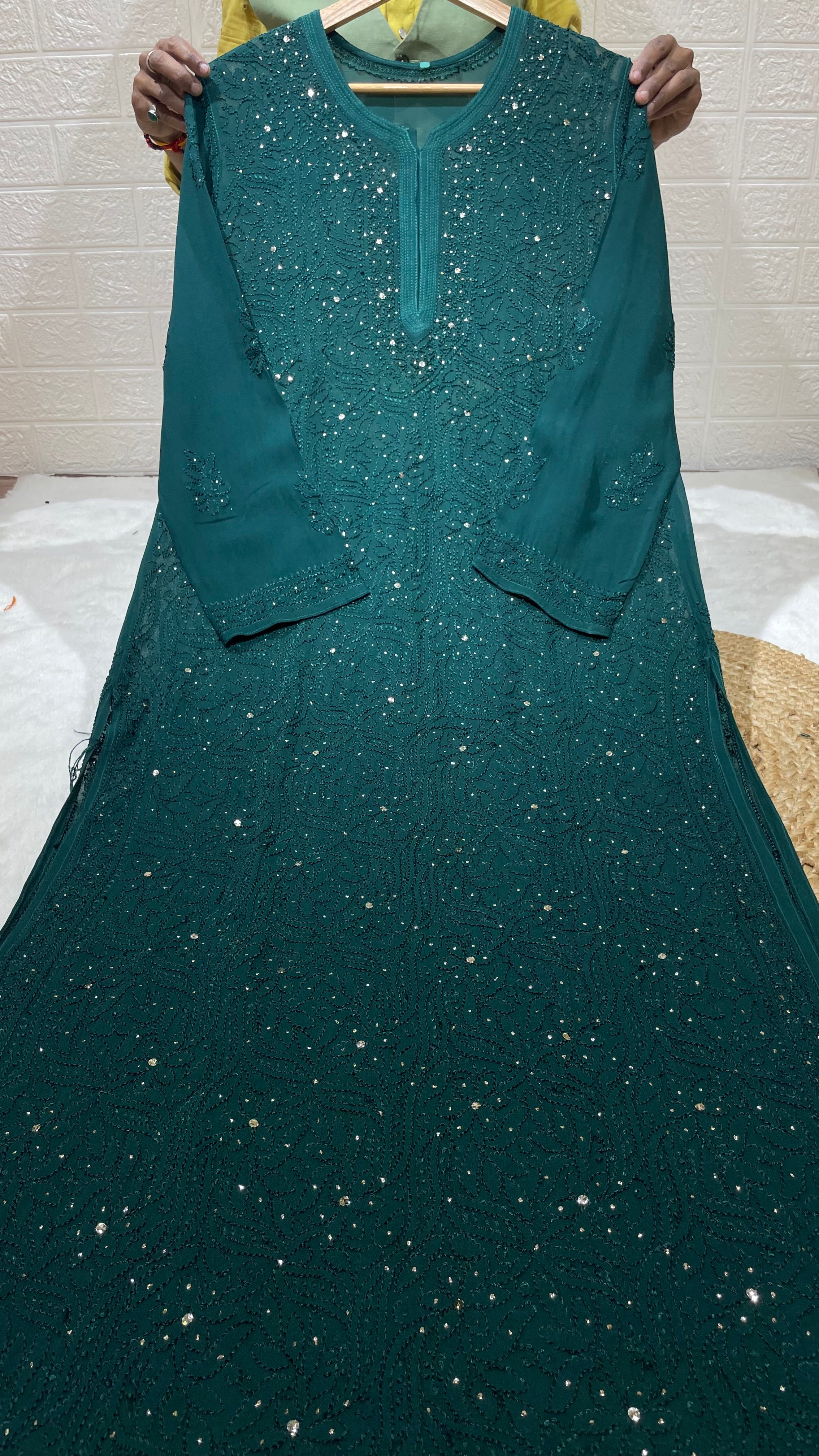 Resham Jaal Mukaish Kurtis