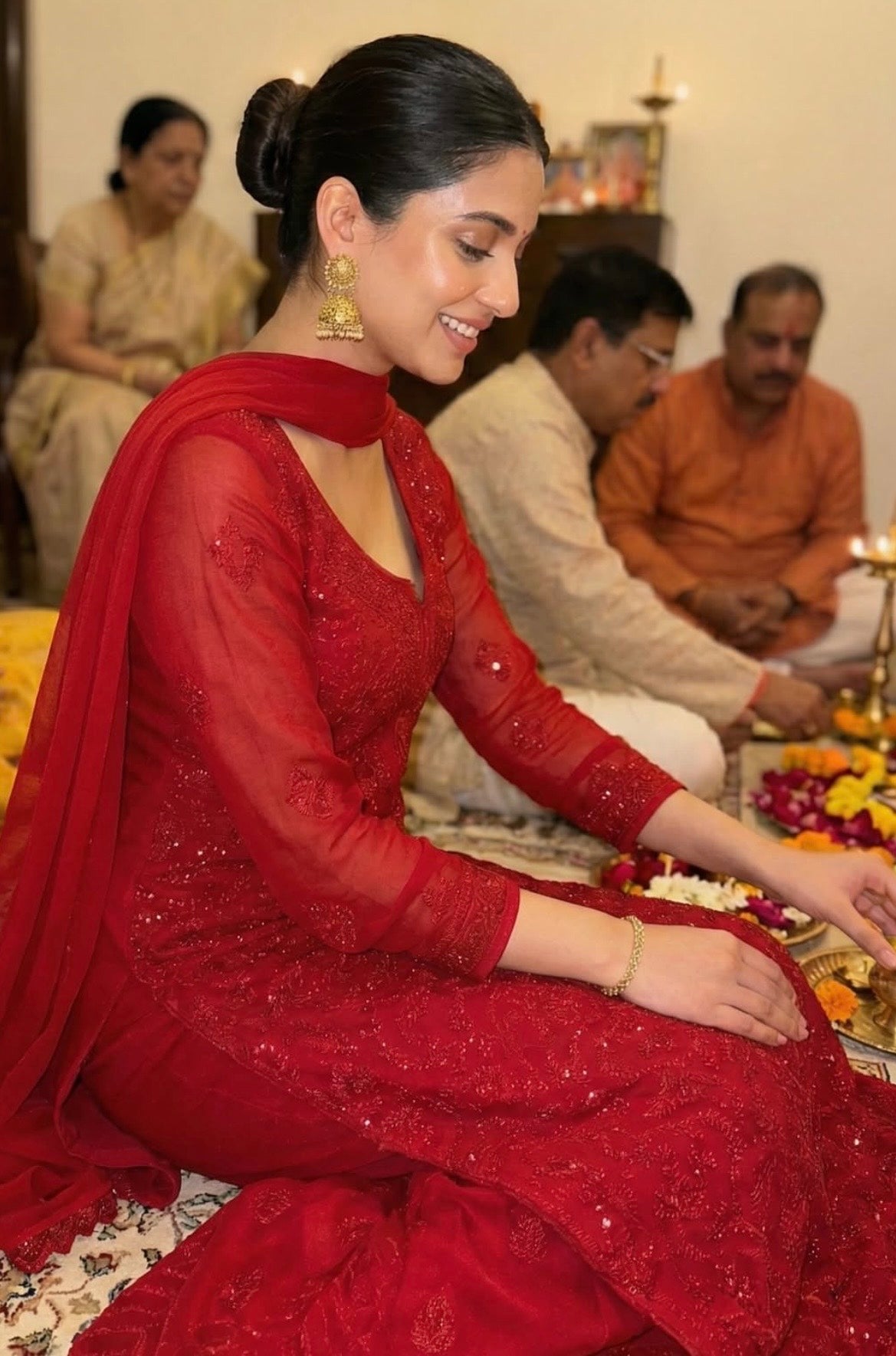RED BRIDAL Suit Set