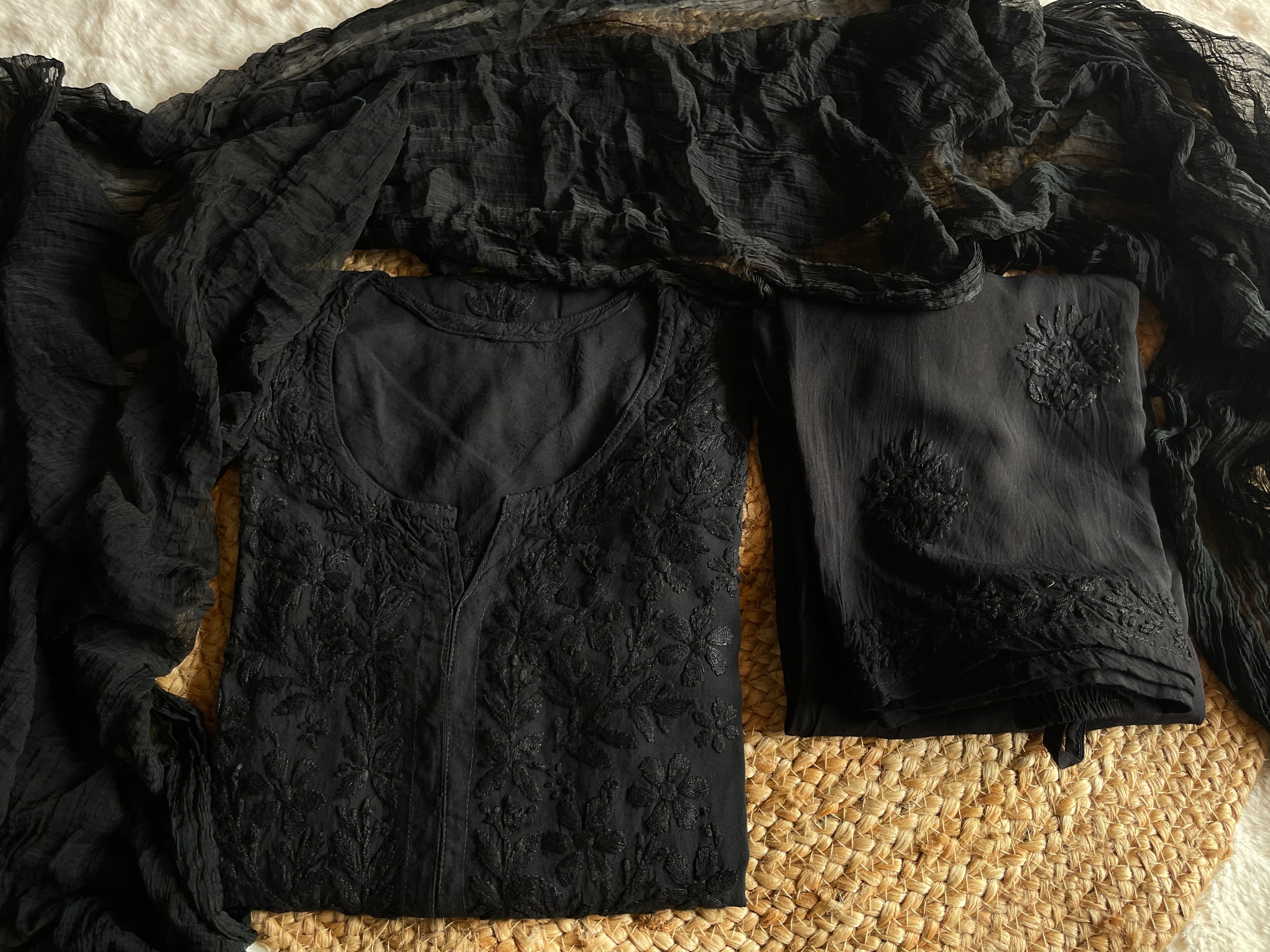 Eid Black Modal suit set