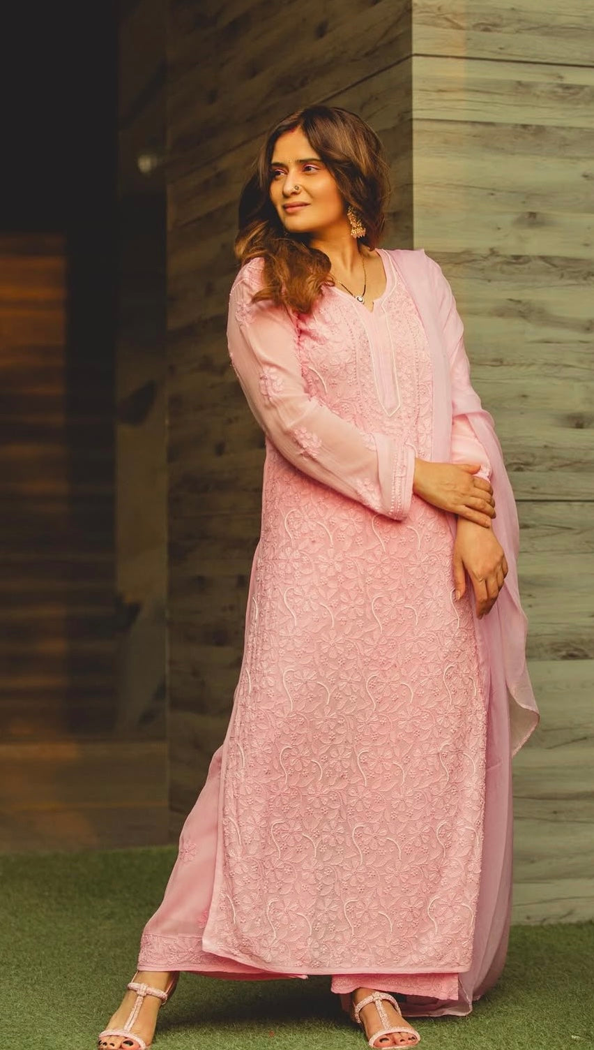 Aaliya Pale Pink Suit Set