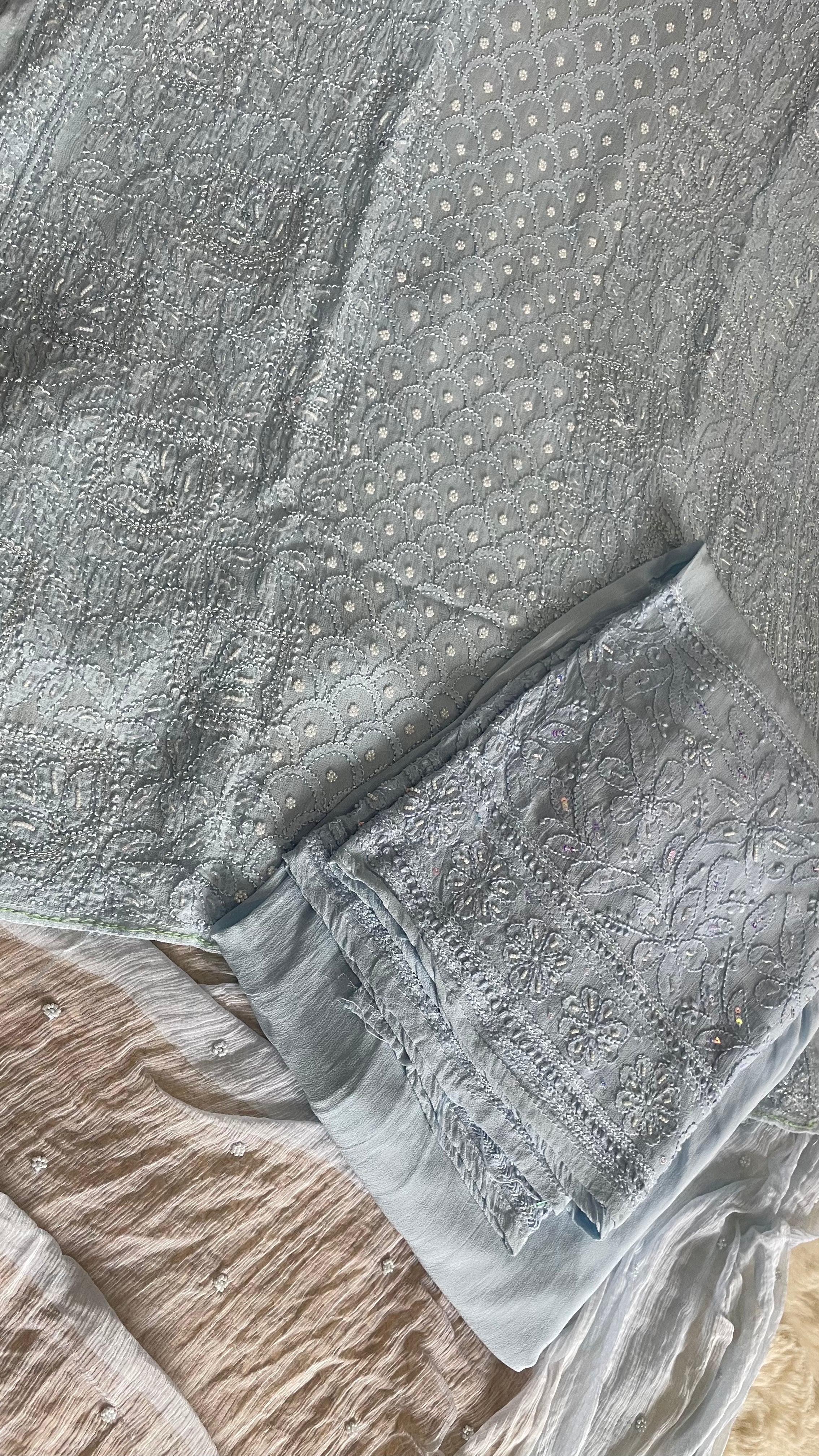 Aaliya POWDER BLUE suit sets