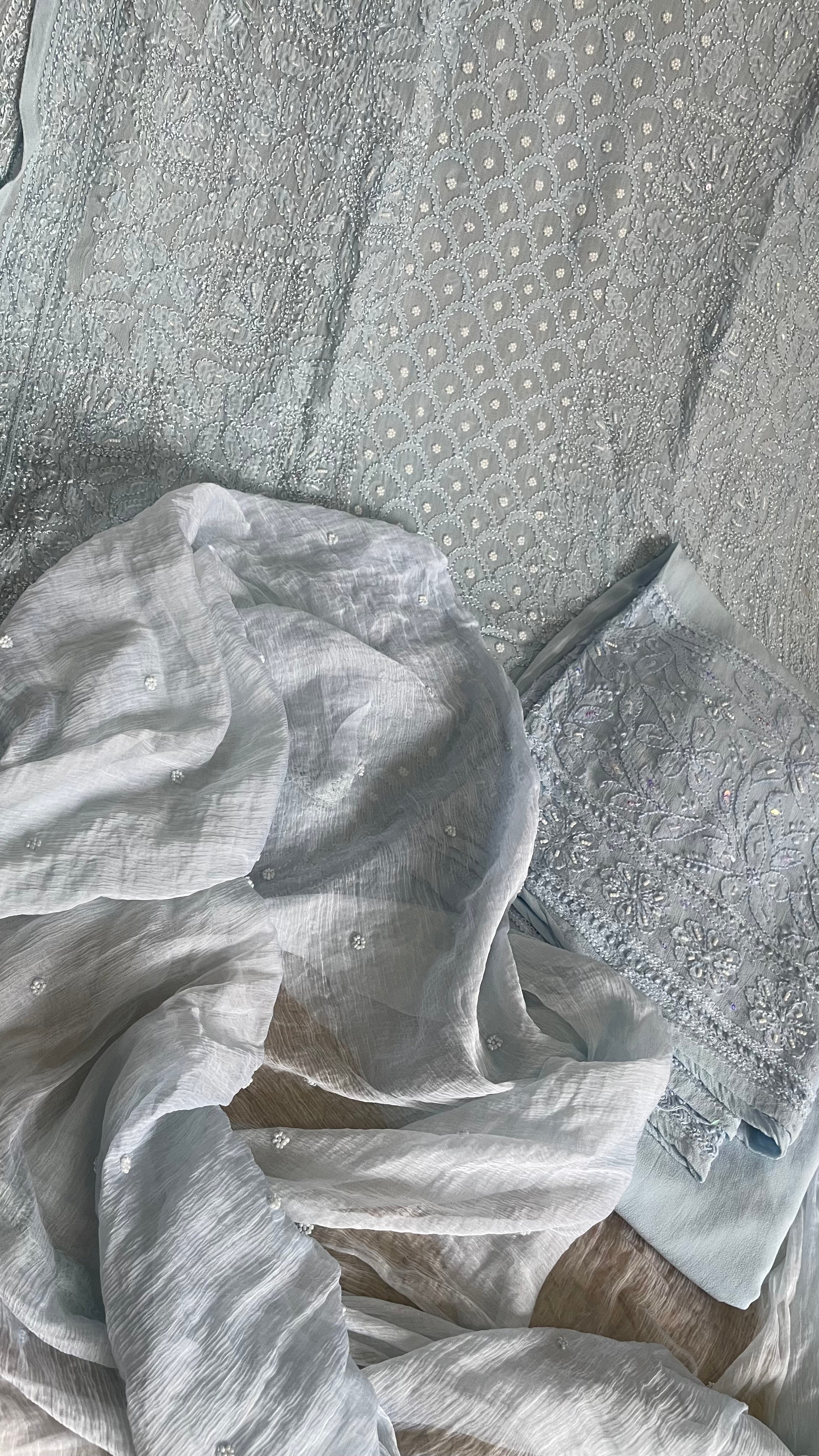 Aaliya POWDER BLUE suit sets