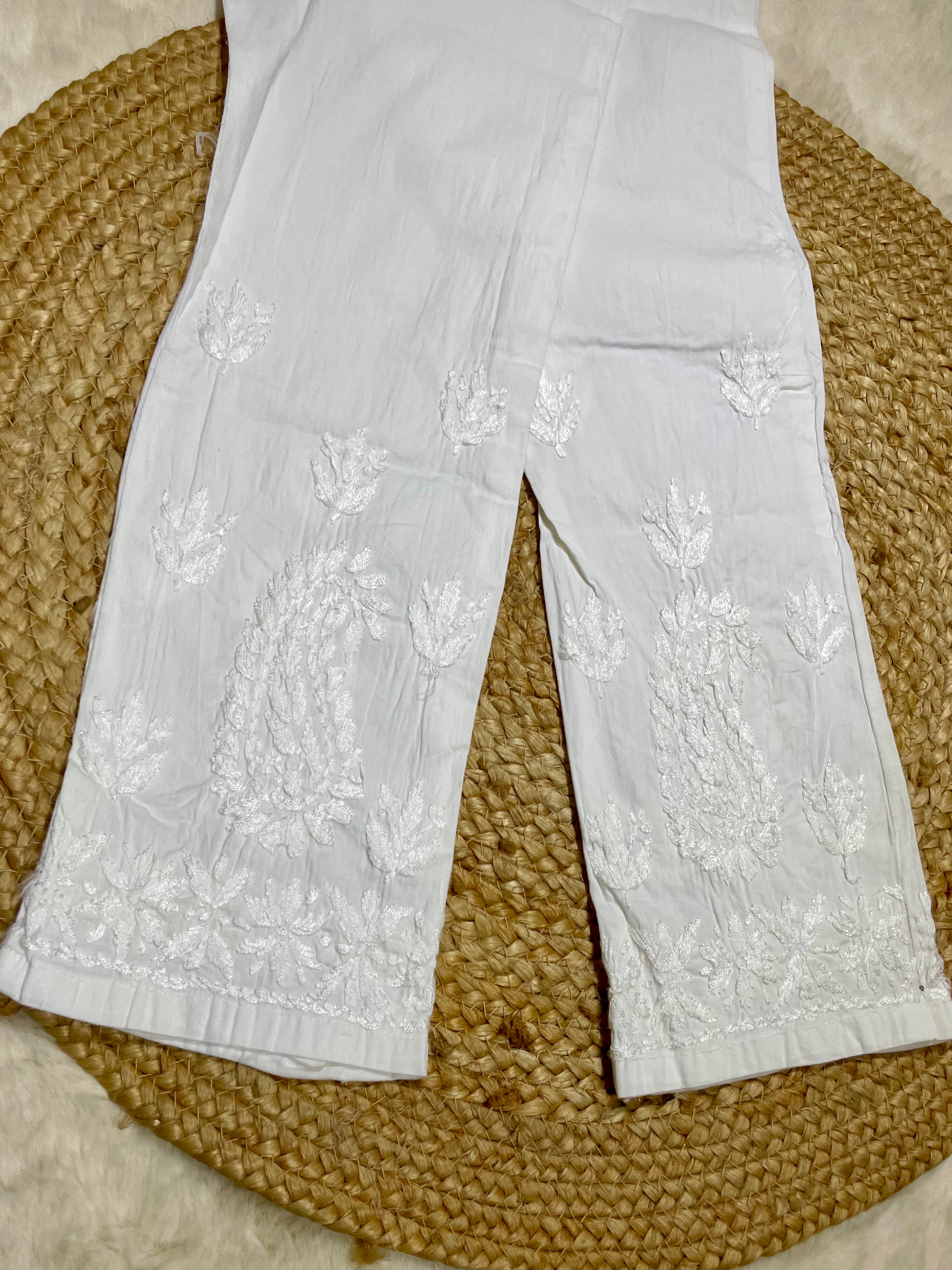 Cotton straight pants