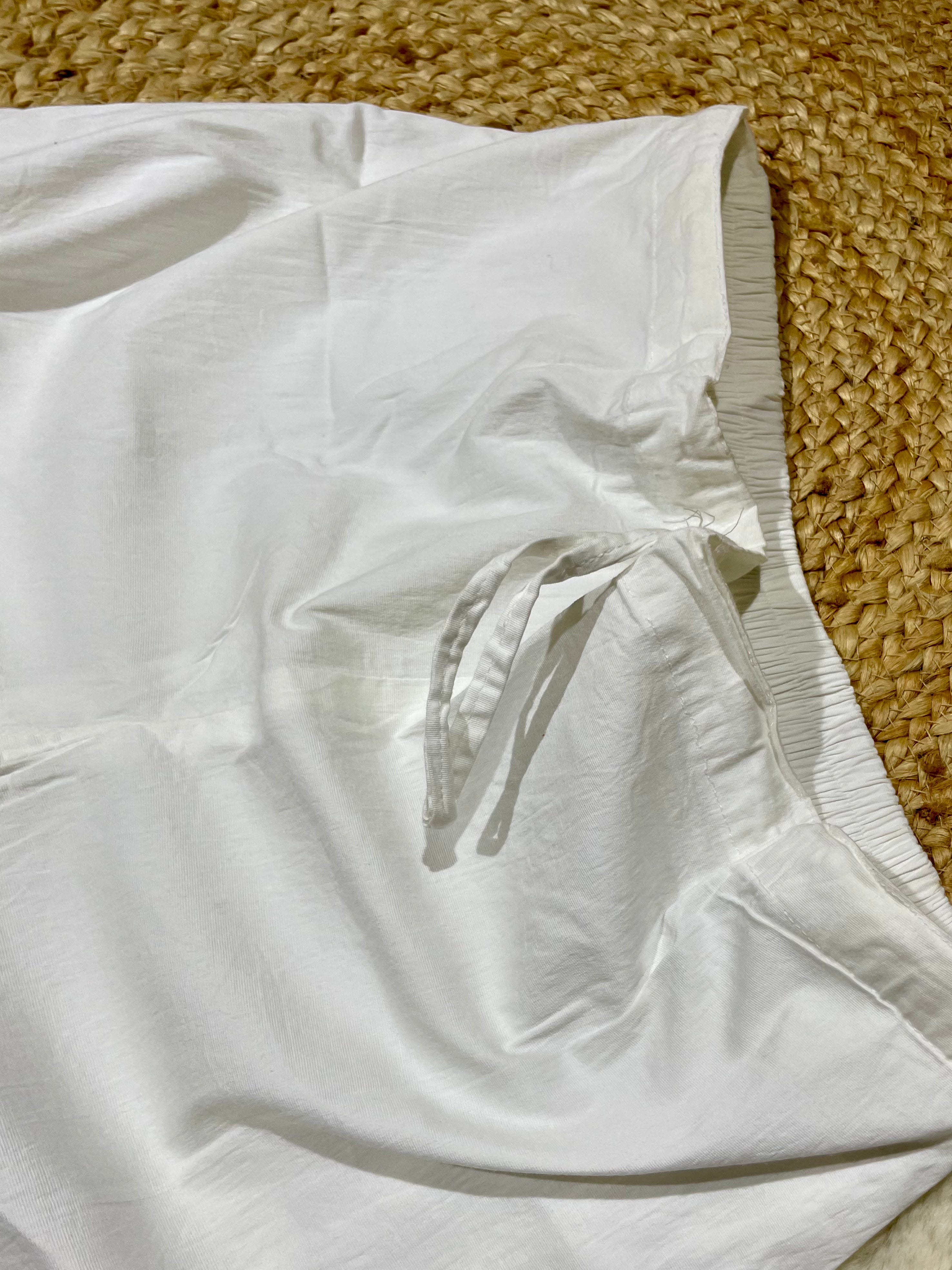 Cotton straight pants