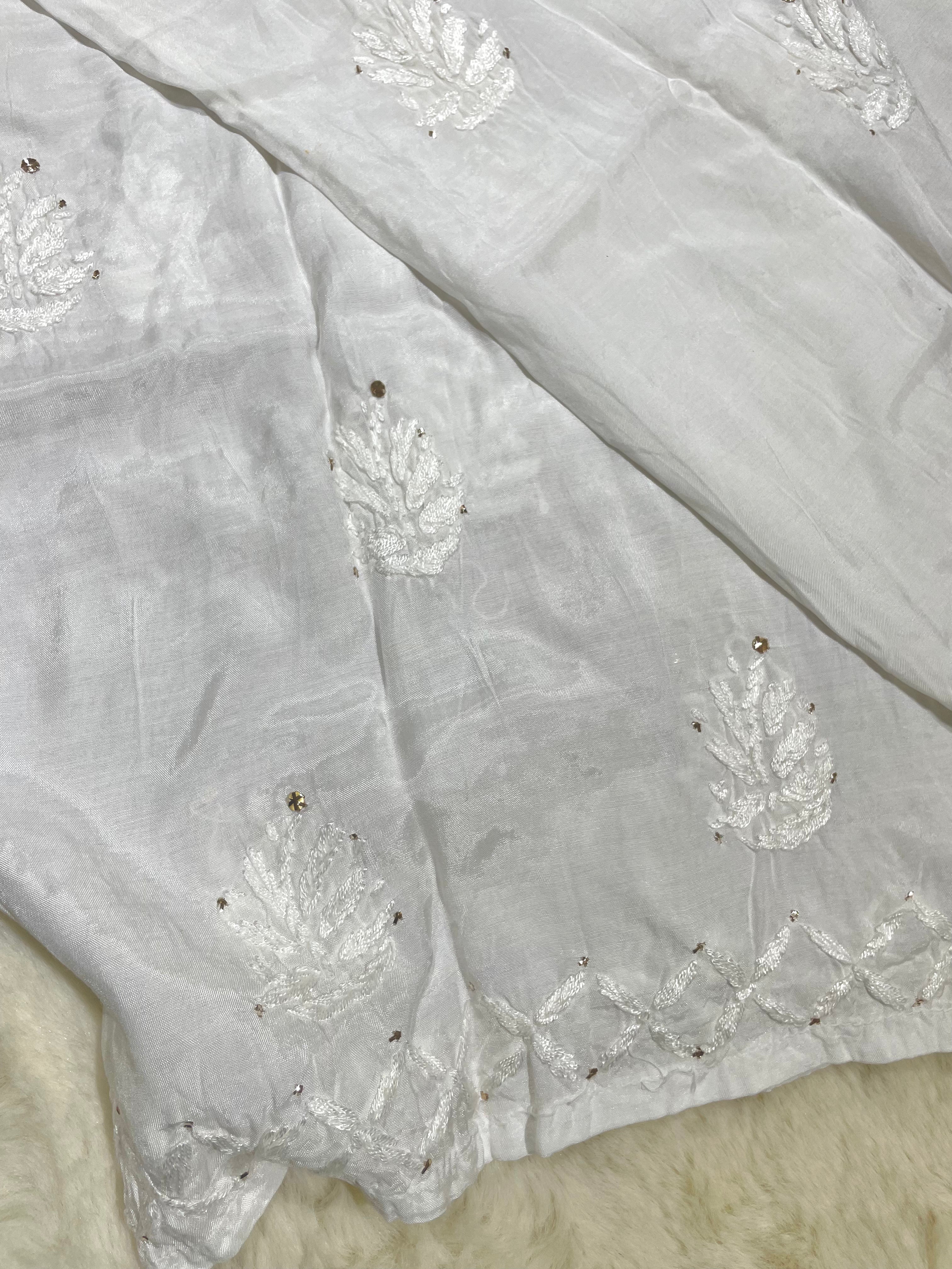 Muslin Mukaish work palazzo