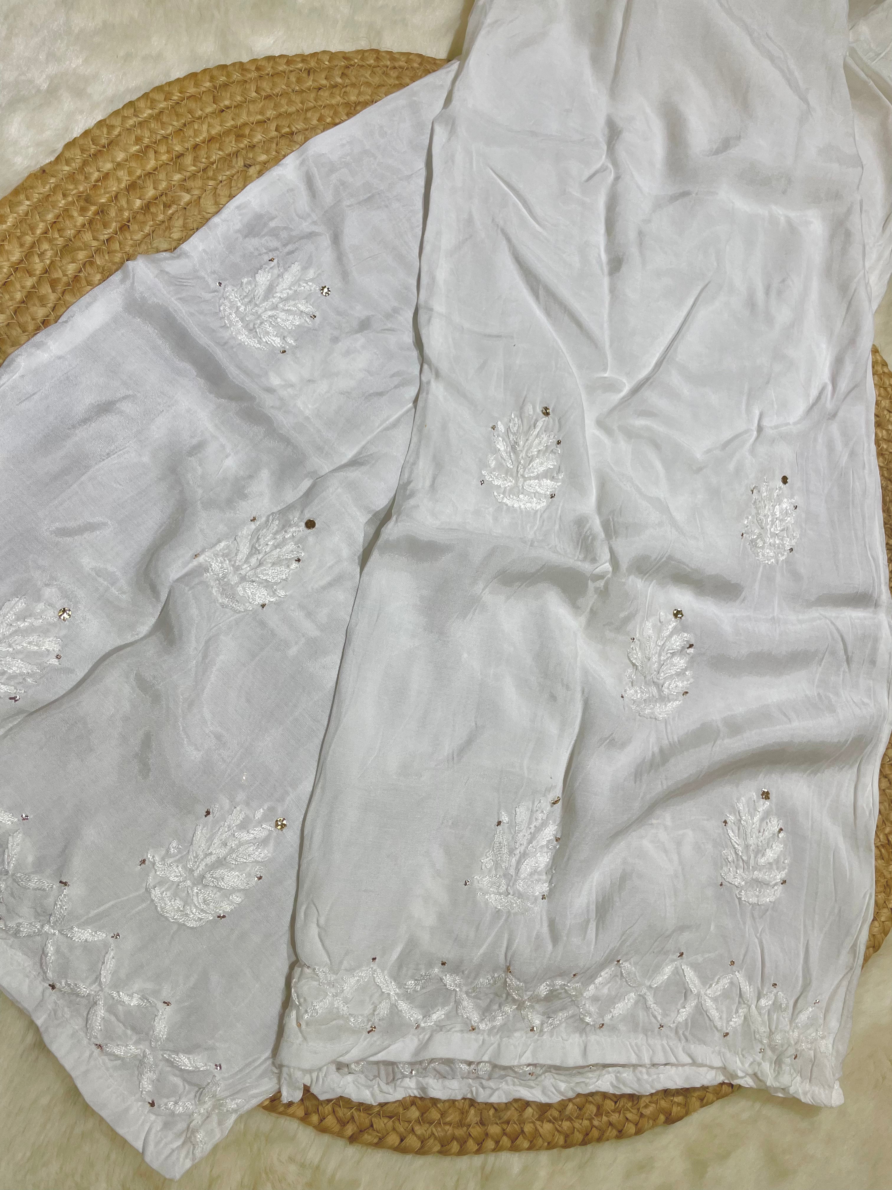 Muslin Mukaish work palazzo