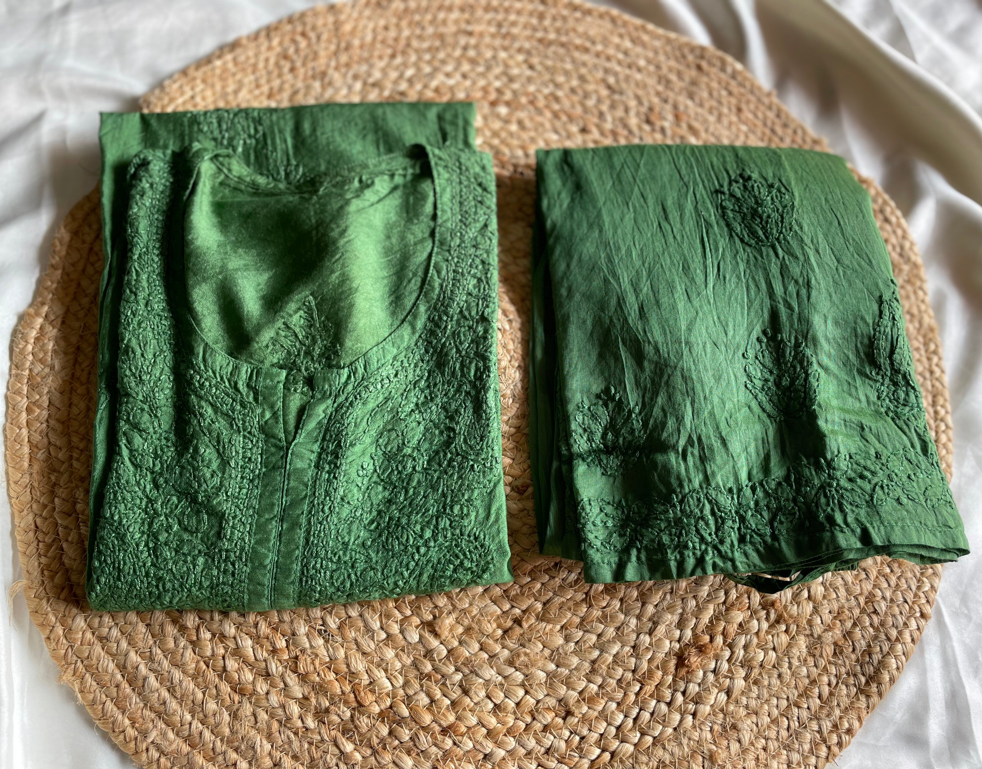 Classic Chanderi Bakhiya Suit Sets