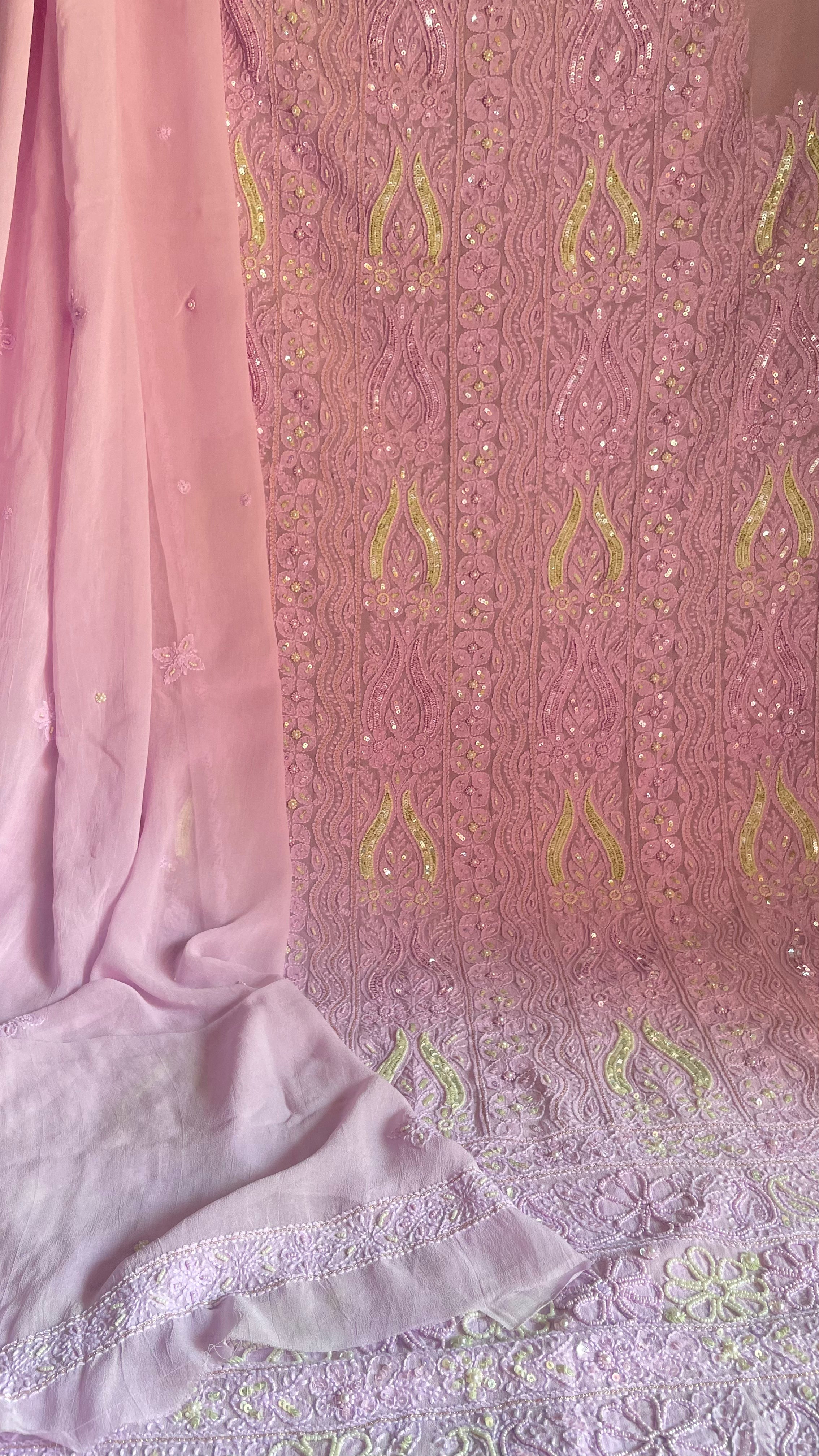 Aayat lilac unstitched suit