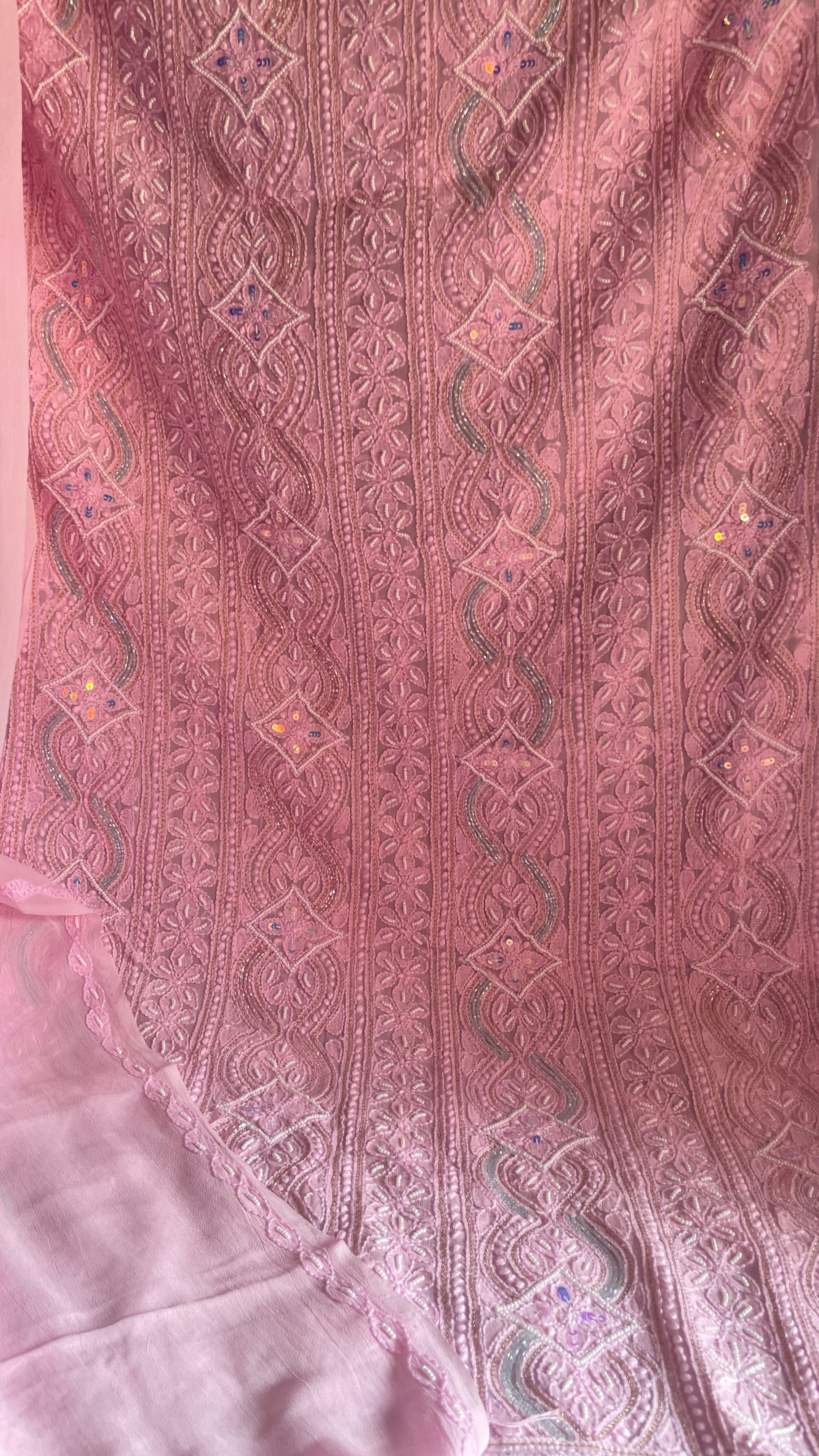 Aayat Champagne Pink  Unstitched Suit