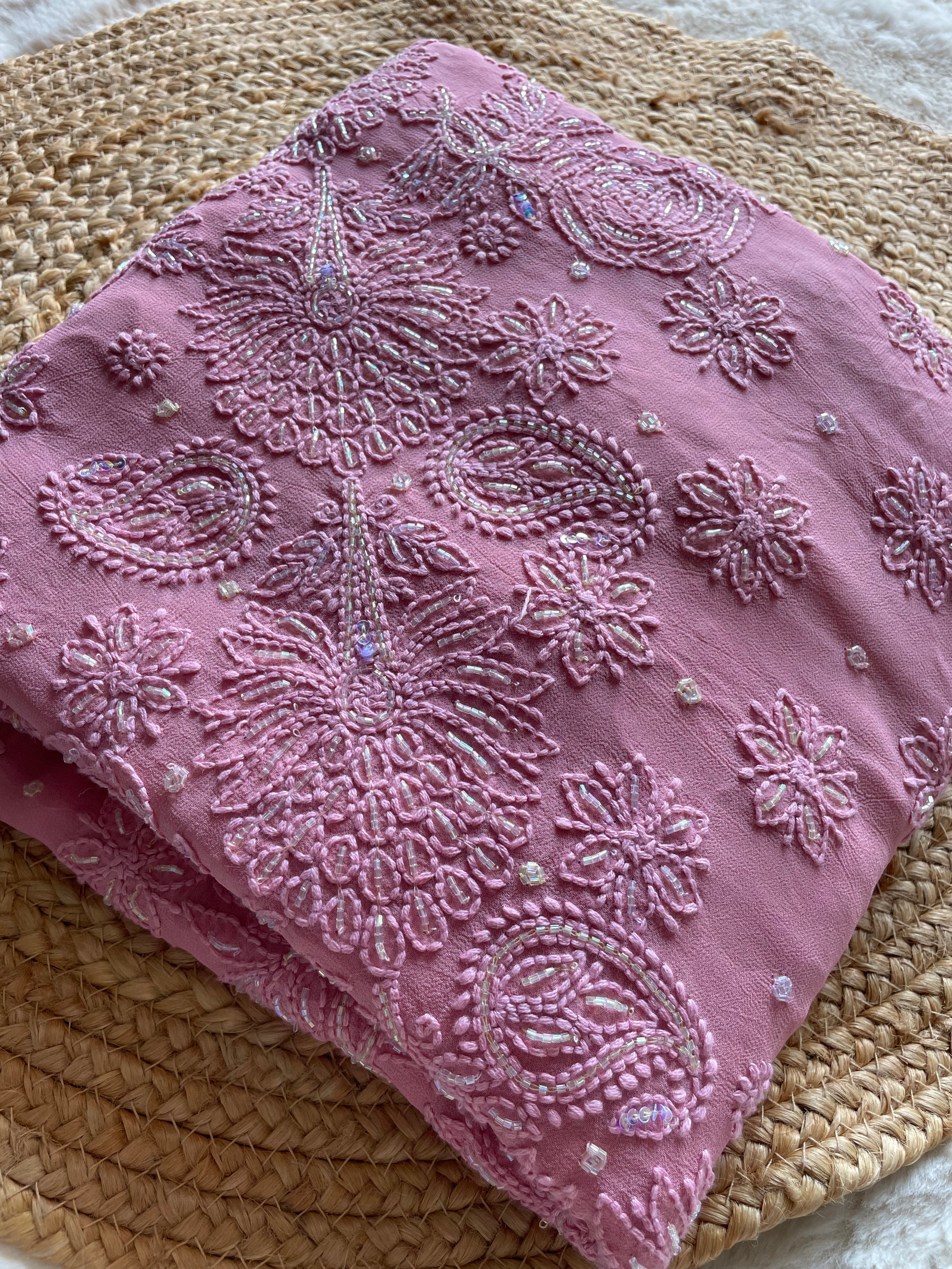 Fiza Carnation Pink Saree