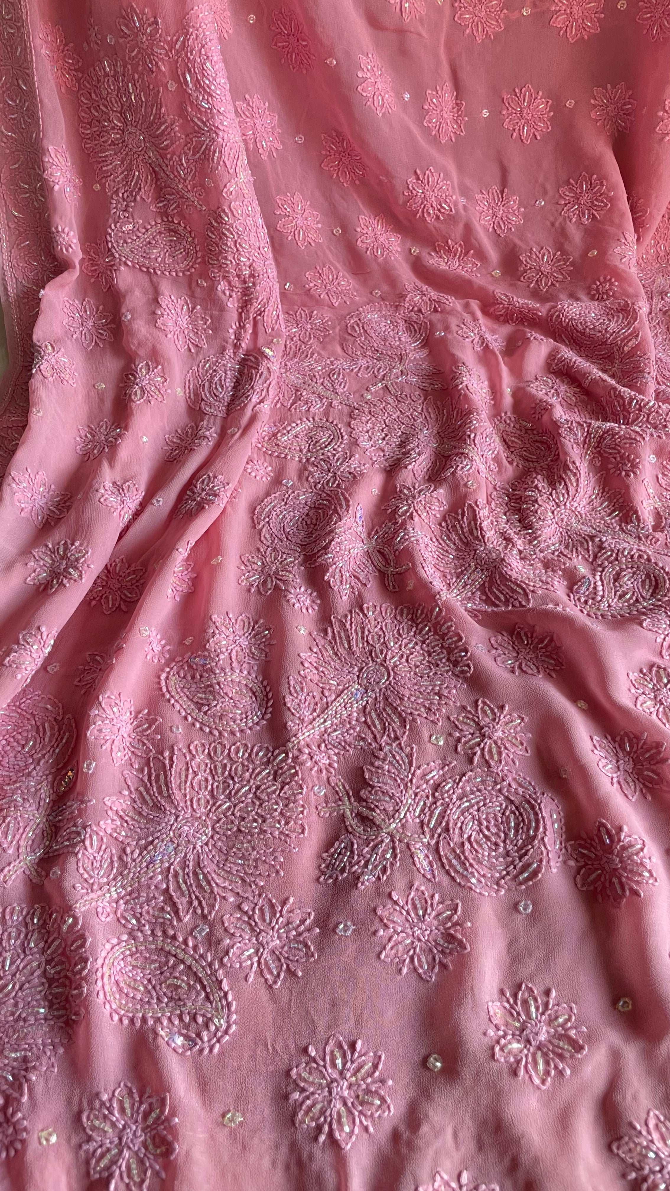 Fiza Carnation Pink Saree