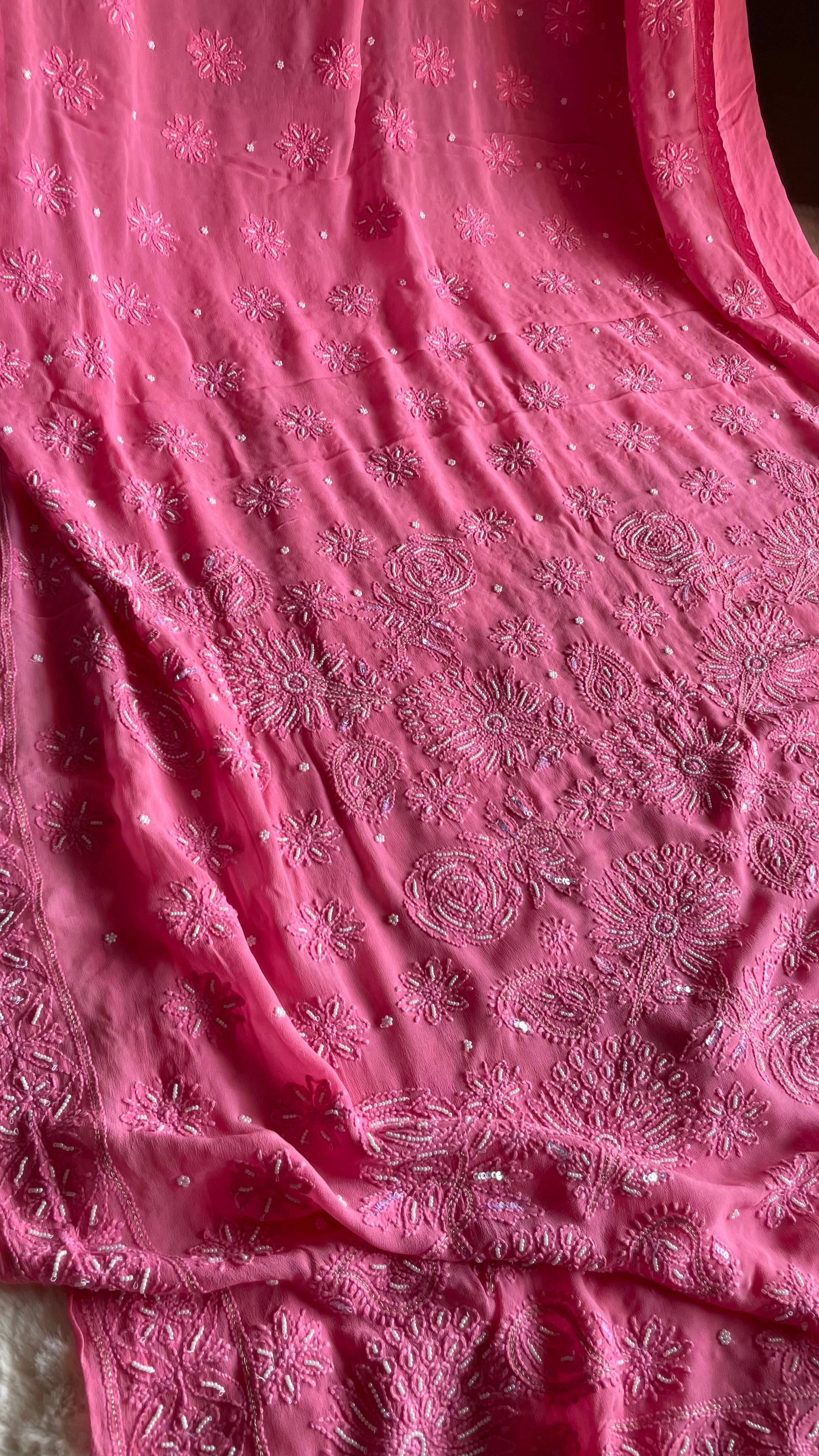 Fiza Rose Pink Saree