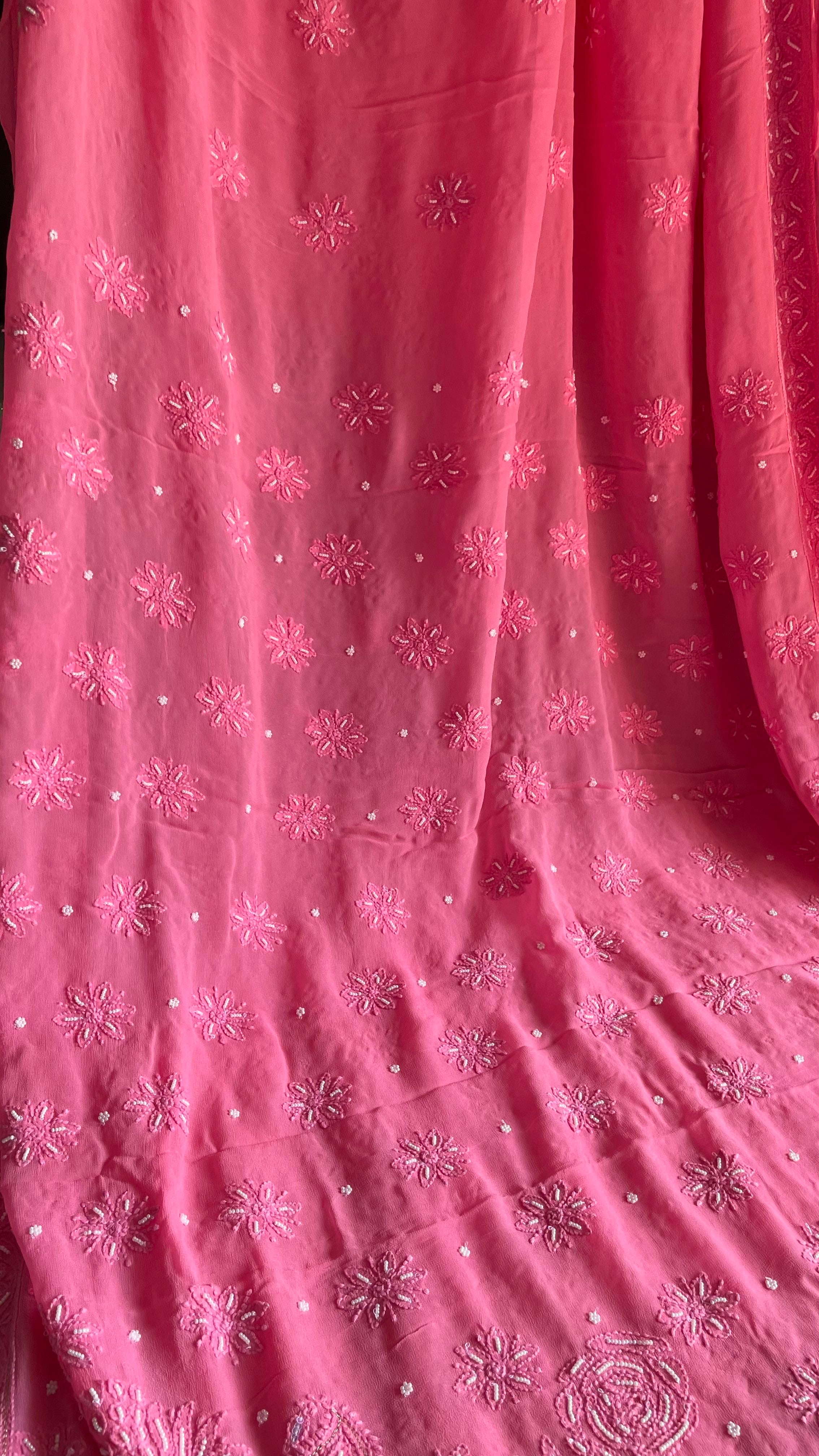 Fiza Rose Pink Saree