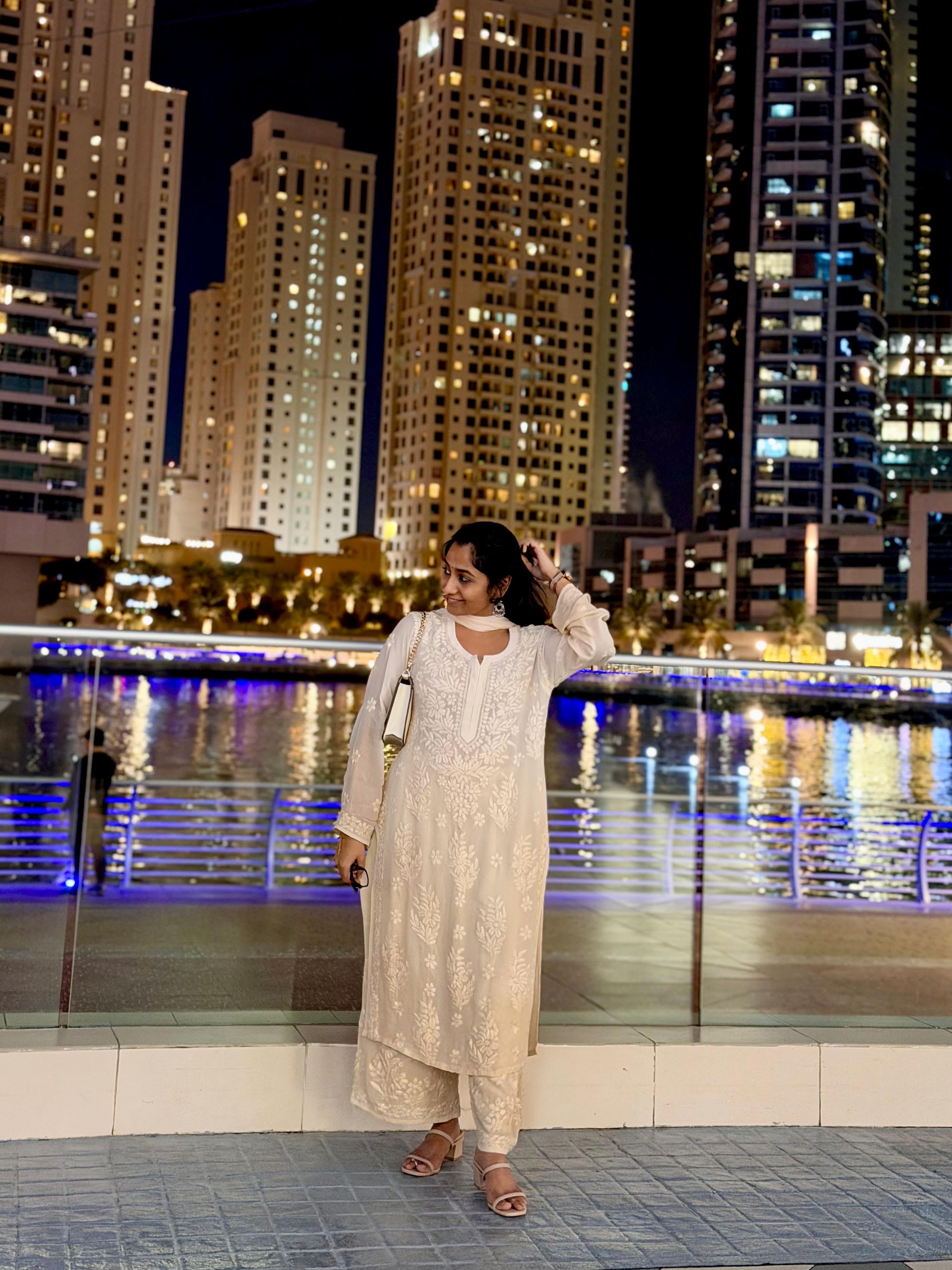 Pearl Cream fully 3D Embroidered suit set