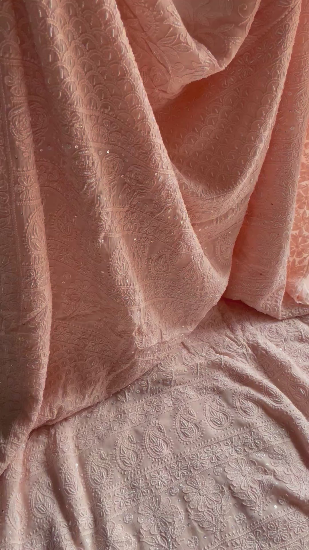 Noori Bridal Nude Peach Saree