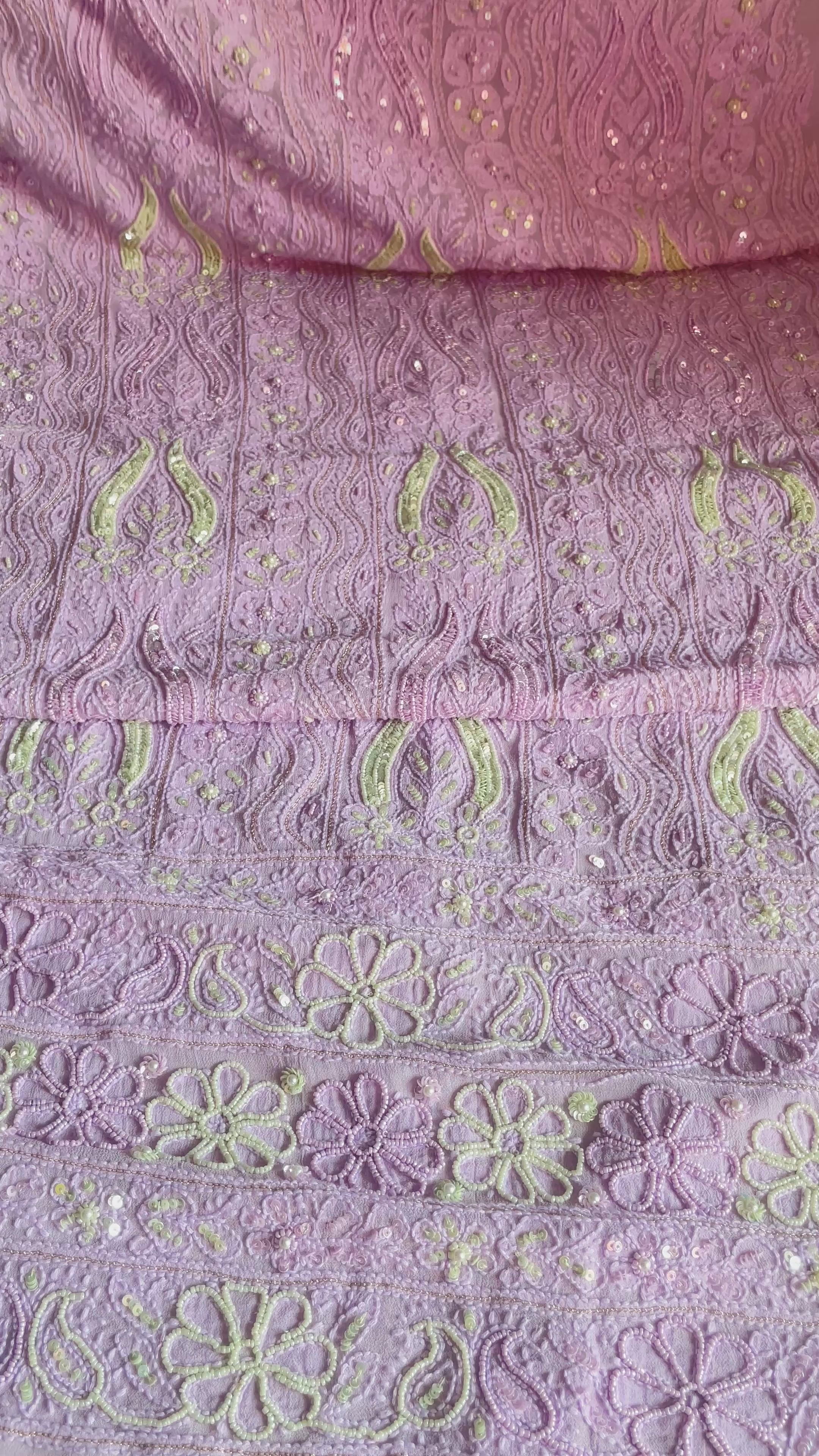 Aayat lilac unstitched suit